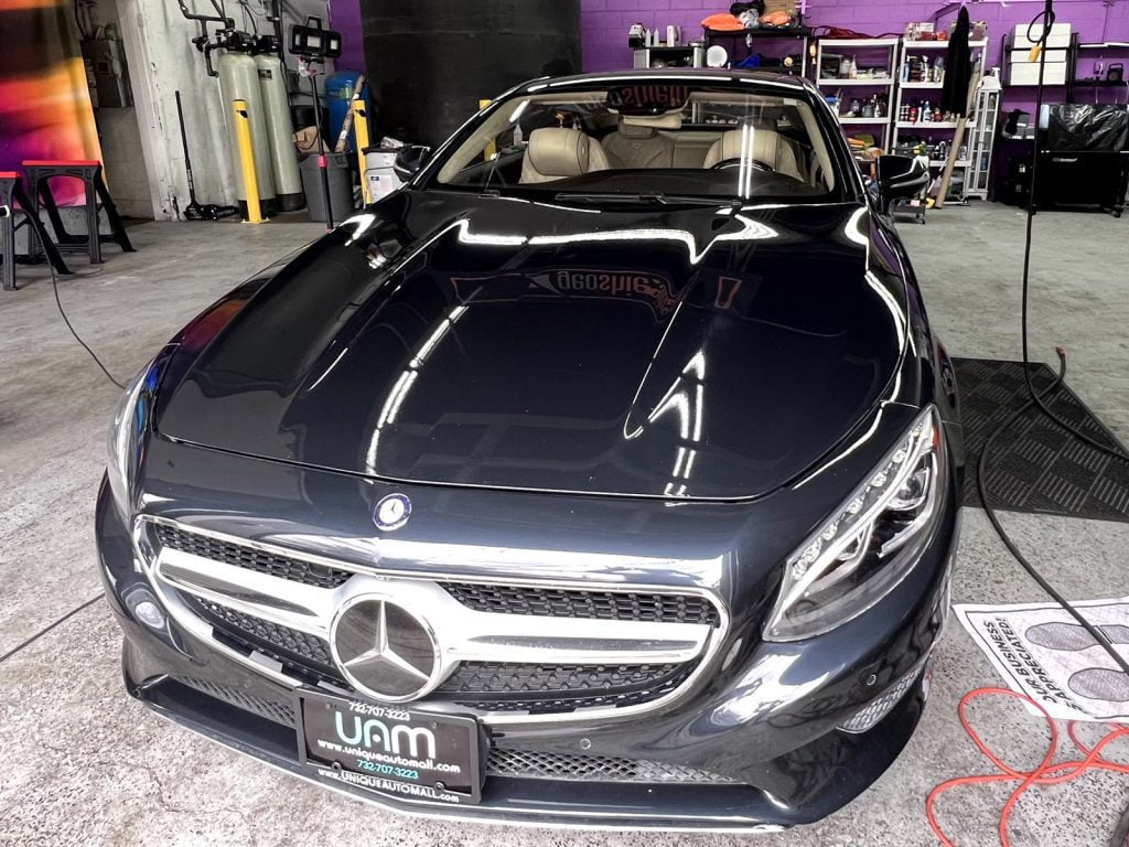 Deep gloss finish on a vehicle after ceramic coating cured