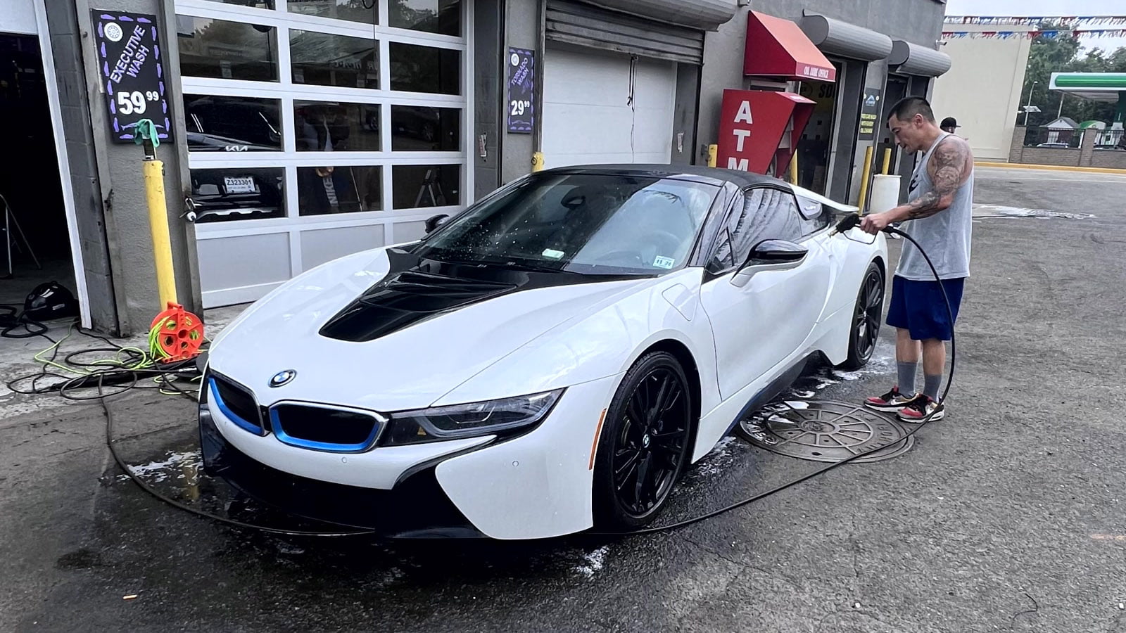 BMW i8 being hand-finished at Waxman Collision in Jersey City